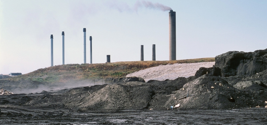 Factory coal ash