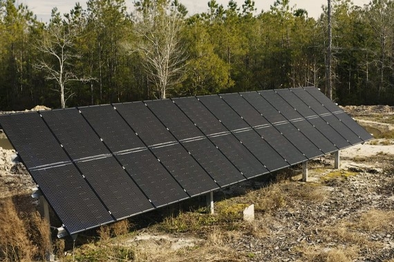 Matt Ruff with solar panels and hurricanes detail