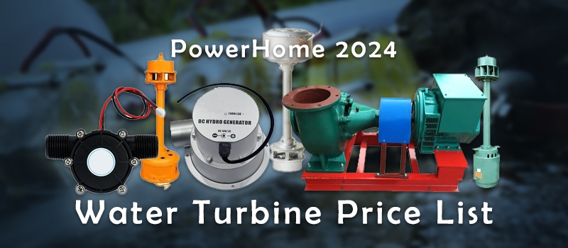 water turbine price list