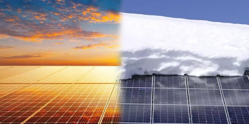 Winter and summer solar panel