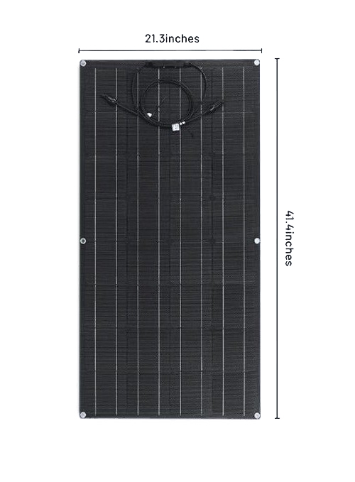 100W flexible solar panel size