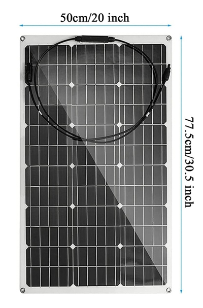 140W flexible solar panel size