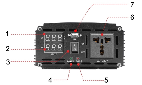 1500W modified sine wave inverter detail