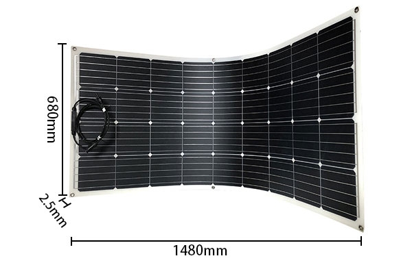 150W flexible solar panel size