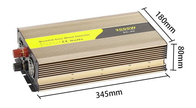 2000W modified sine wave inverter sizes