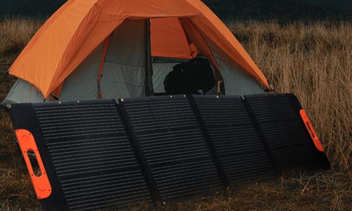Portable solar panels for camping