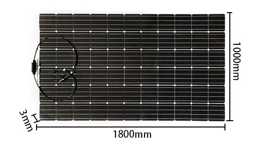 300W flexible solar panel size