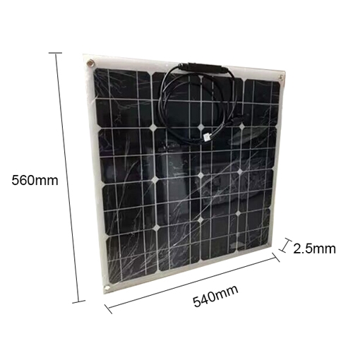 50W flexible solar panel size