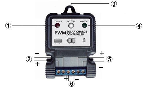 5A PWM solar charge controller detail