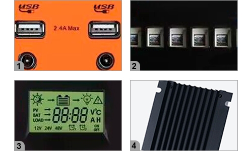 70A PWM solar charge controller detail