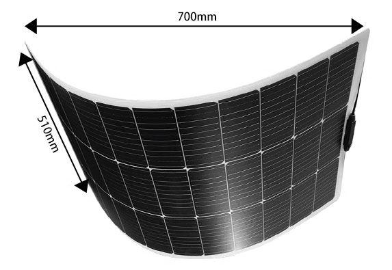 70W flexible solar panel size