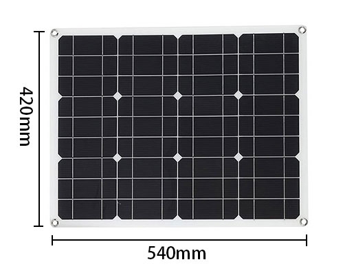 70W flexible solar panel sizes