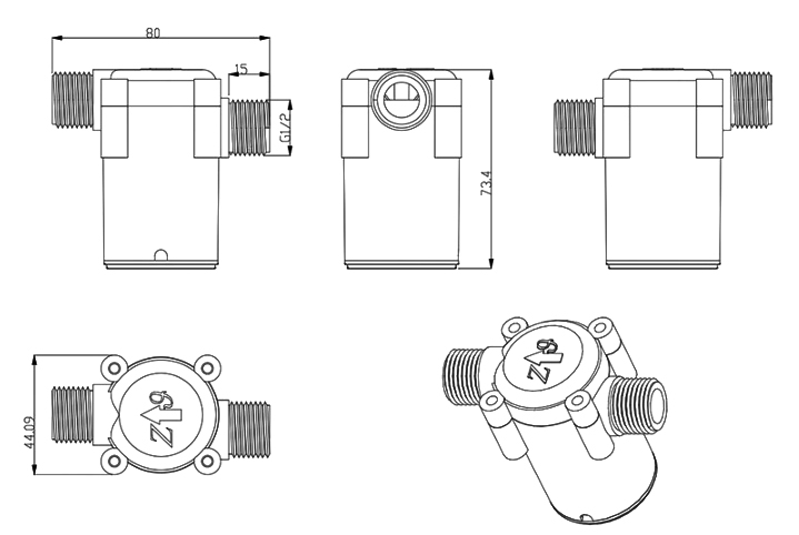 Micro hydroelectric generator with display size