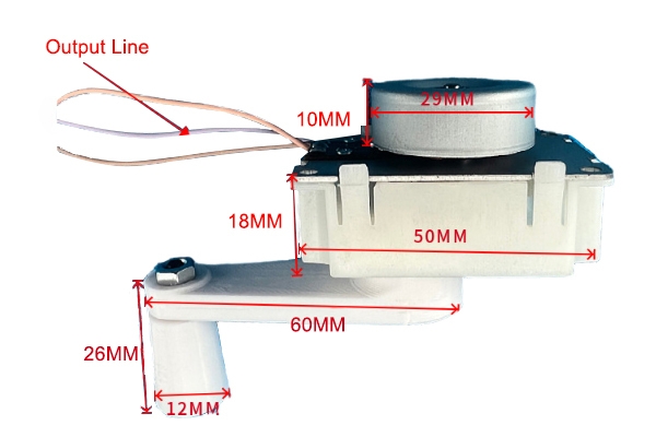 Mini hand crank generator size