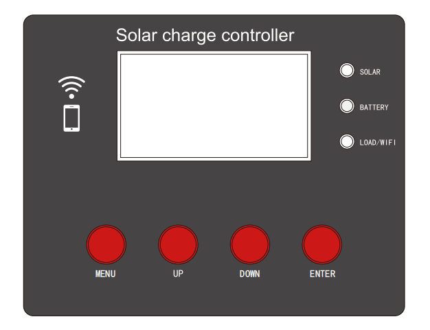 pwm solar controller led and key description