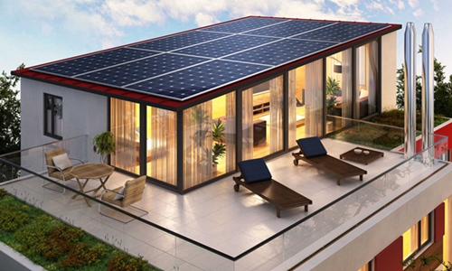 Solar-powered villa
