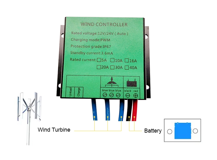 Wind turbine controller for 100w 200w wire method